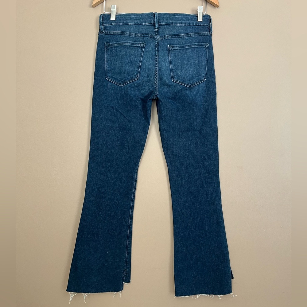 {FRAME} Le Crop Mini Boot Bootcut Jeans in Blue - Womens 28 - Picture 4 of 9